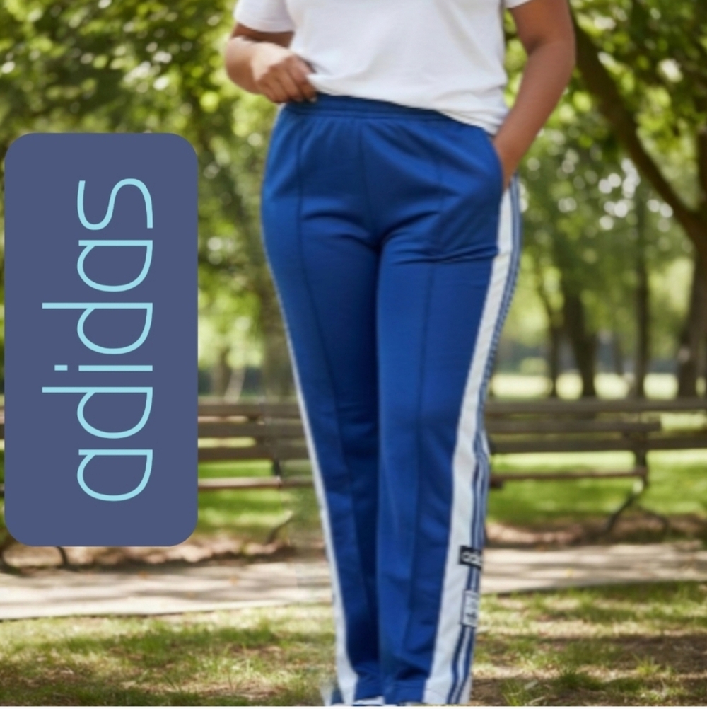 Adidas | 2 Pair Women's Snap Away Track Pants | 1 Blue 1 Purple | Plus Size 4X - Picture 2 of 14
